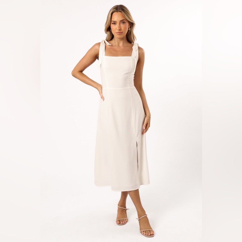 Petal & Pup Laurel Midi White Dress Size 4 B510 - Picture 3 of 7